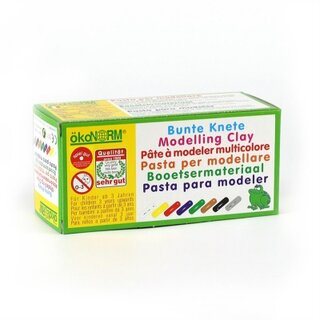 koNorm Colored Modelling Clay 8 Colours 500g