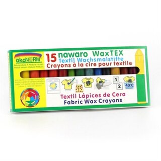 koNorm Textile Wax Crayons 15pcs.